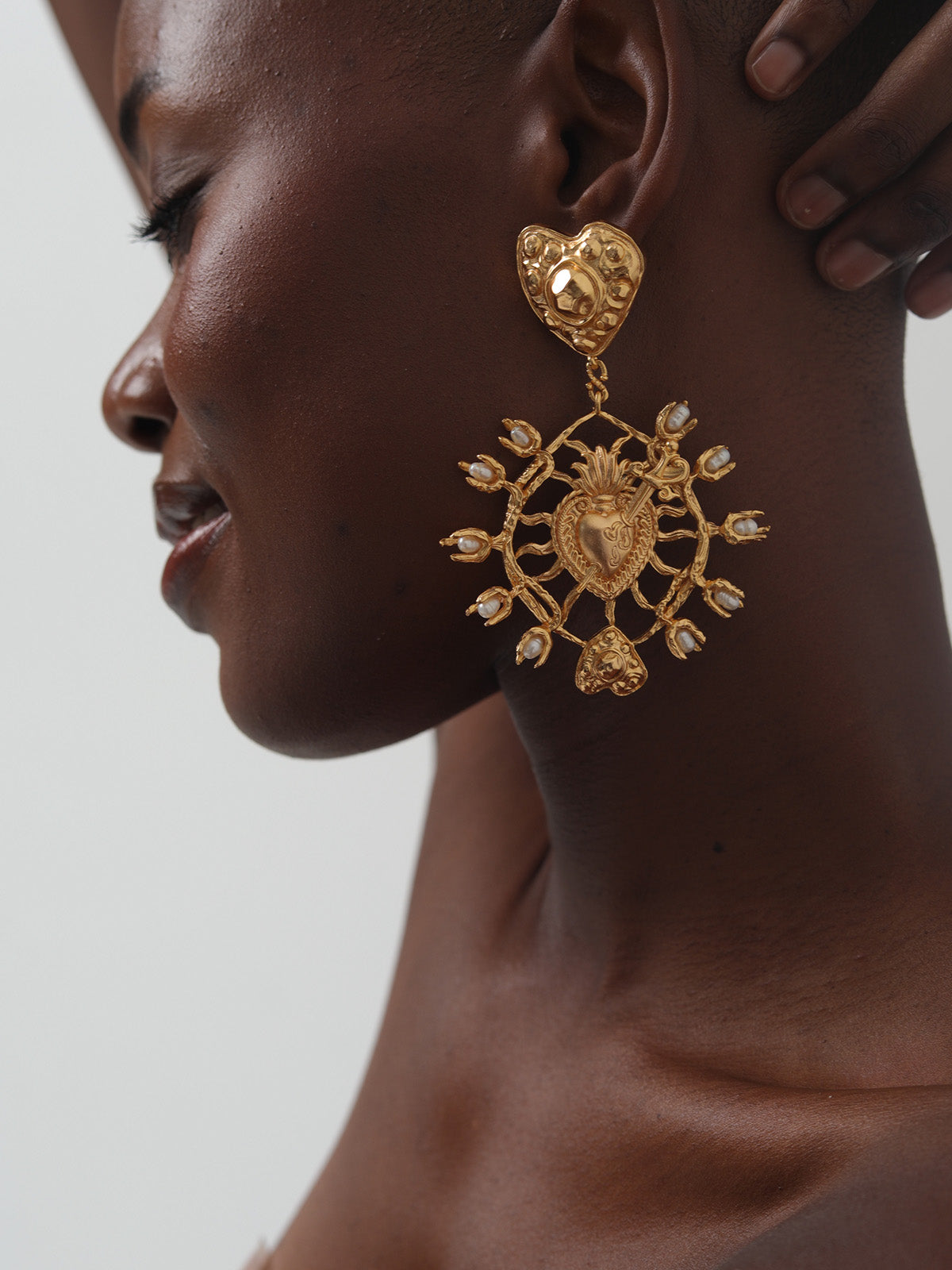 Statement Chunky Gold Earrings