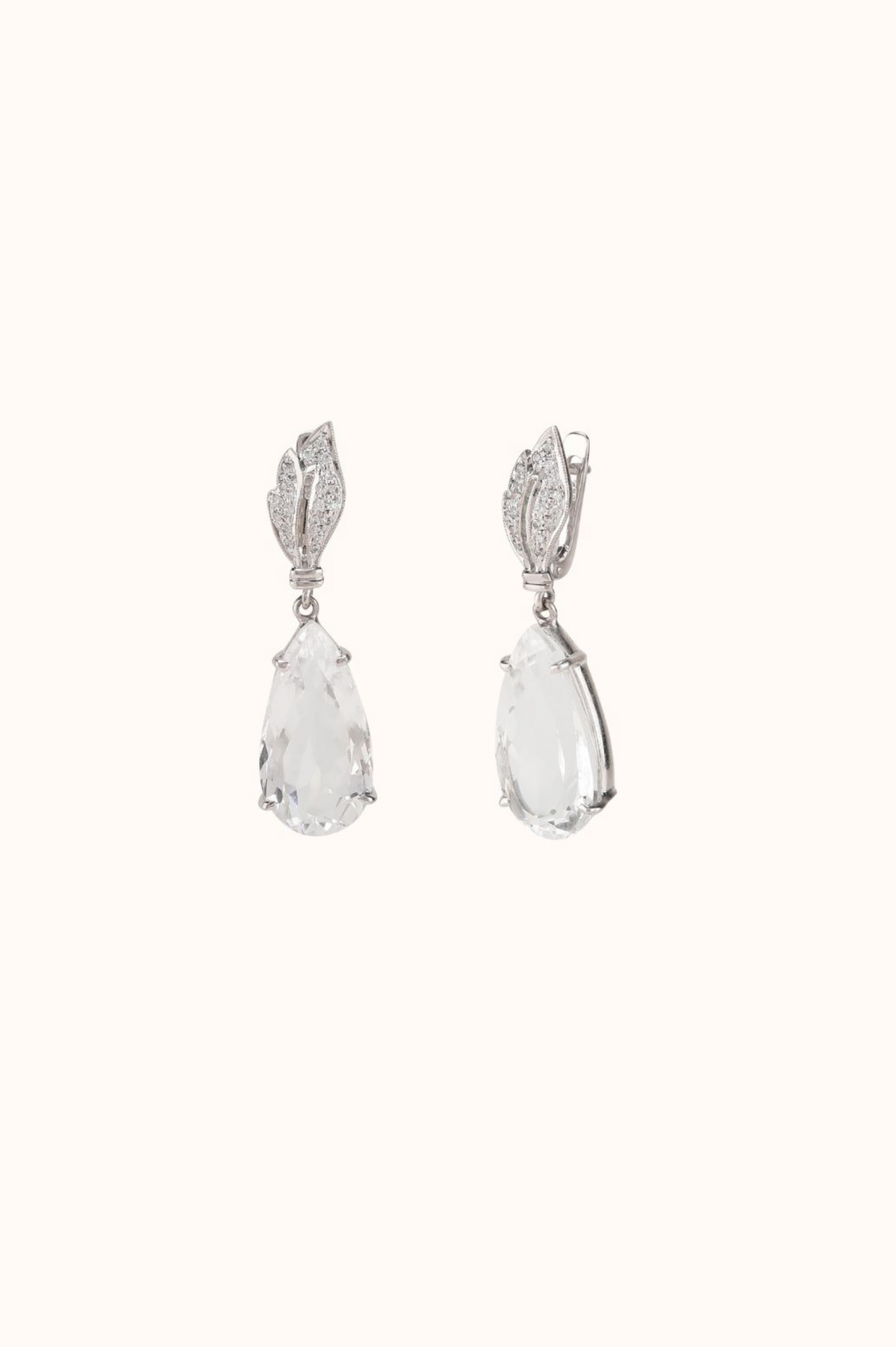 Clear Quartz Drop Earrings