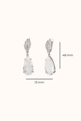 Clear Quartz Drop Earrings