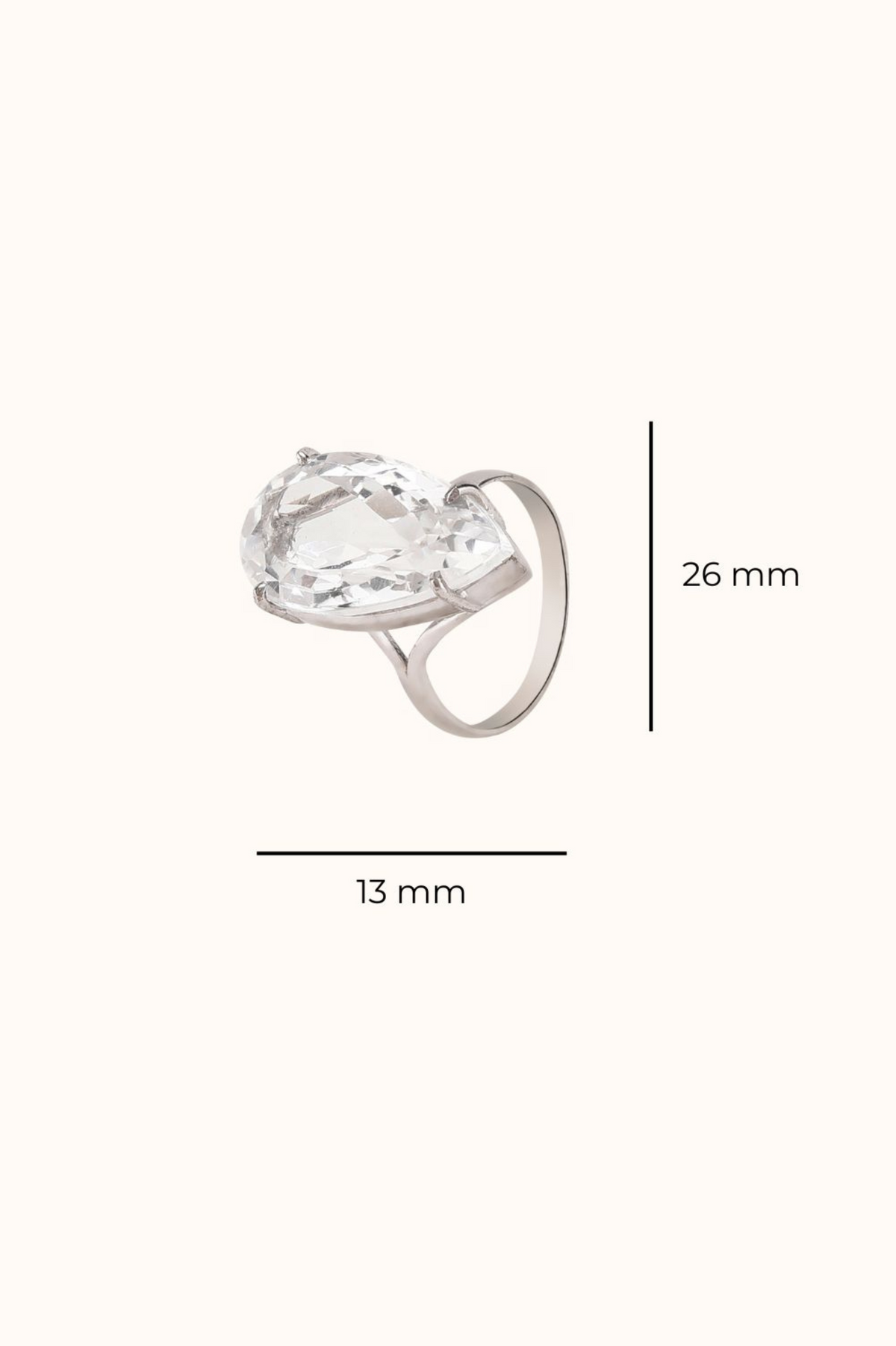 Clear Quartz Stacking Ring