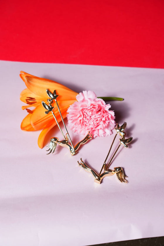 Swing Muse Gold Danglers
