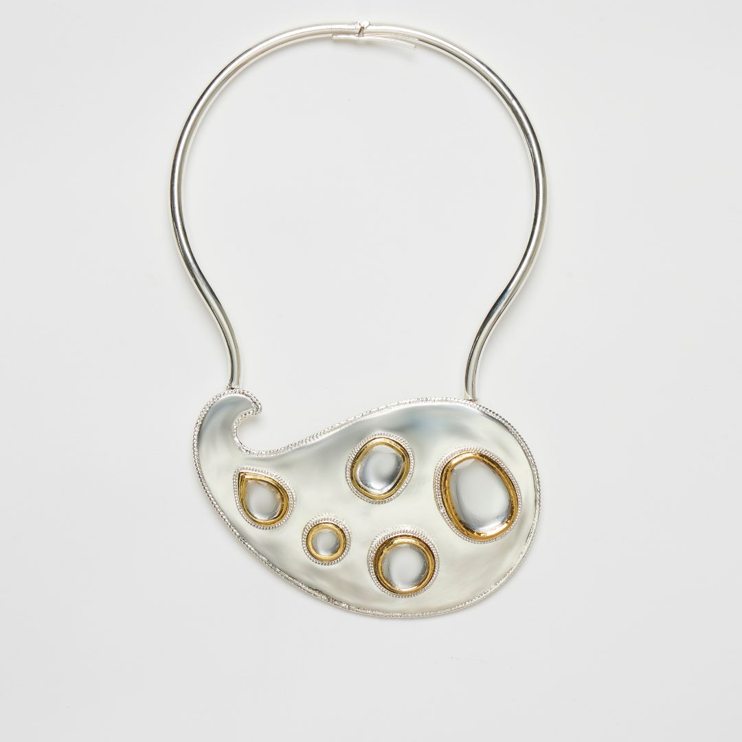 Polki Paisley Bib Necklace
