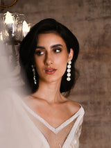 Cascaded Silver Danglers