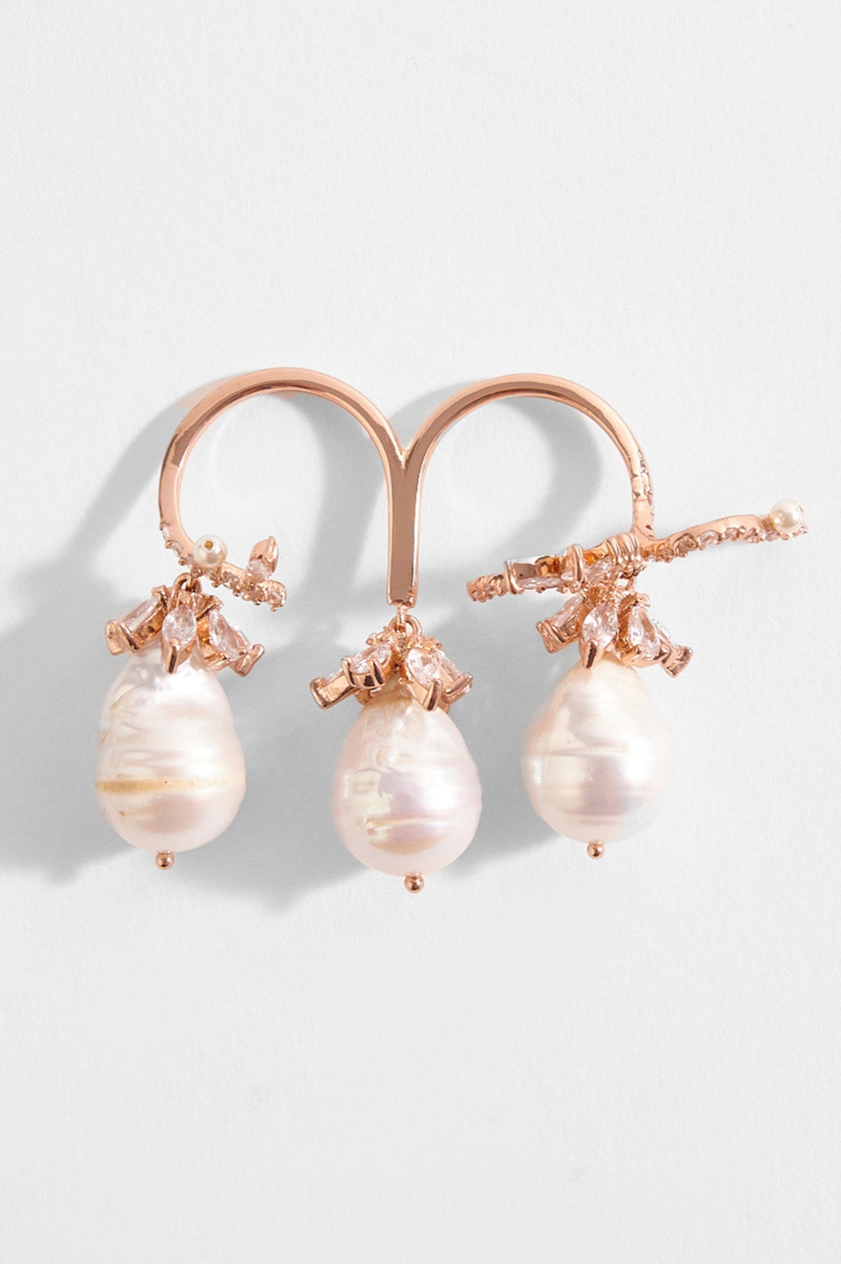 The Paloma Pearl Double Finger Ring