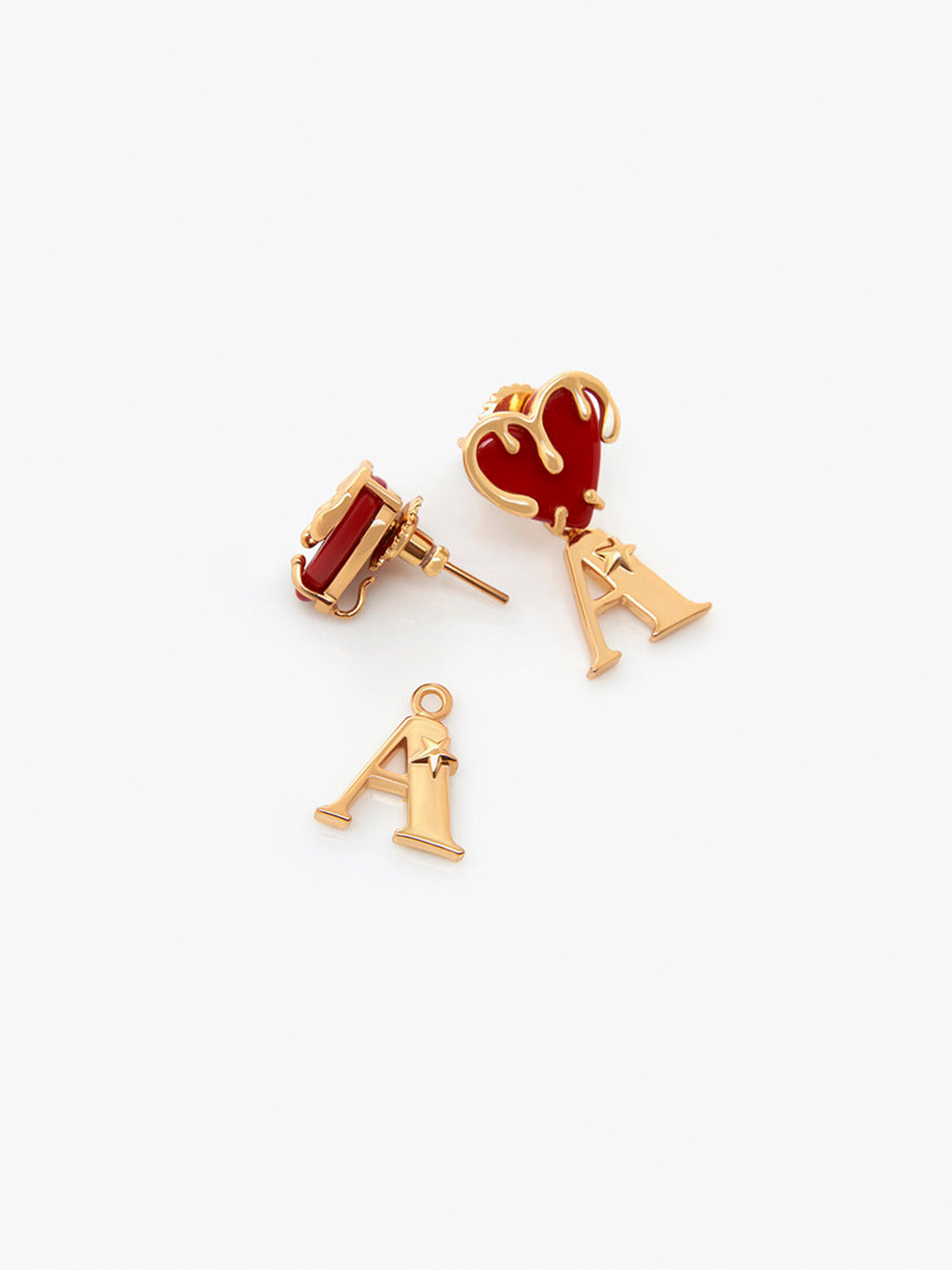 Personalised Linking Love Heart Earrings