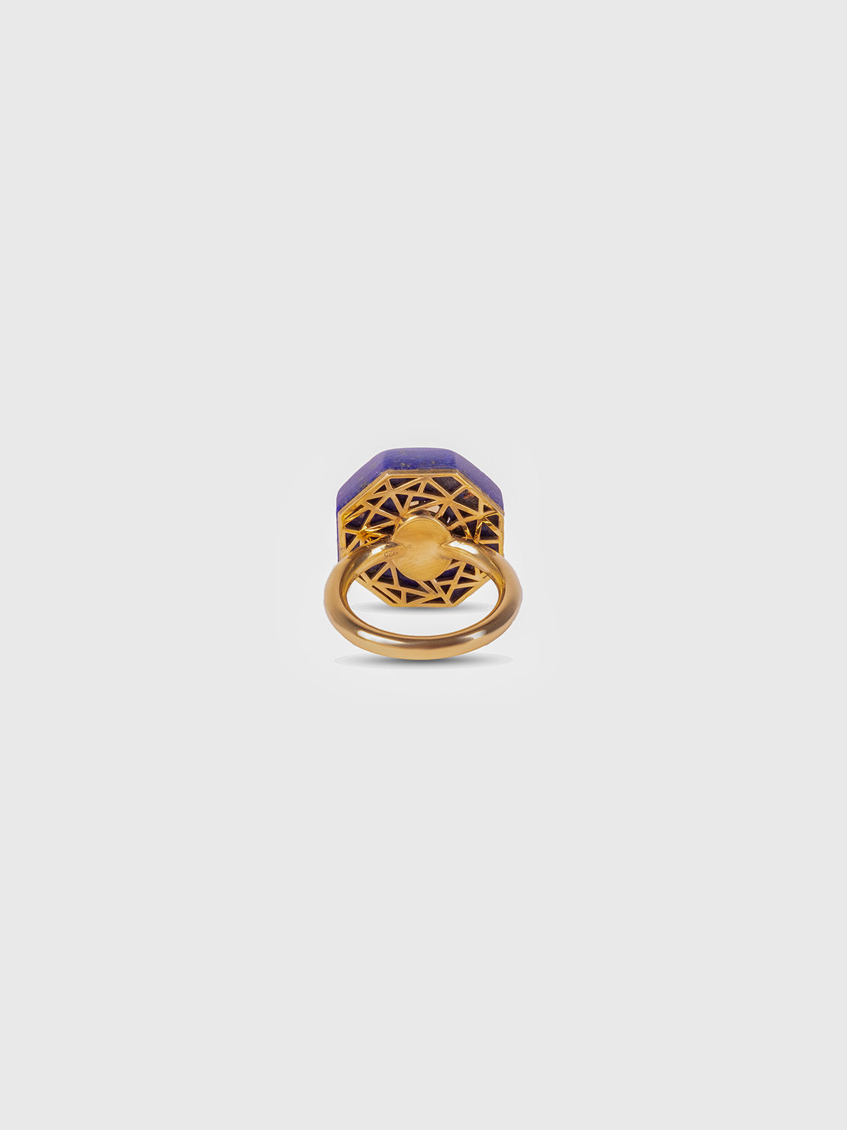 Genesis Lapis Lazuli Hexagon & Citrine Oval Ring