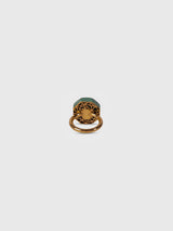 Genesis Malachite Hexagon & Kyanite Oval Ring
