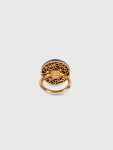 Genesis Lapis Lazuli Round & Citrine Hexagon Ring