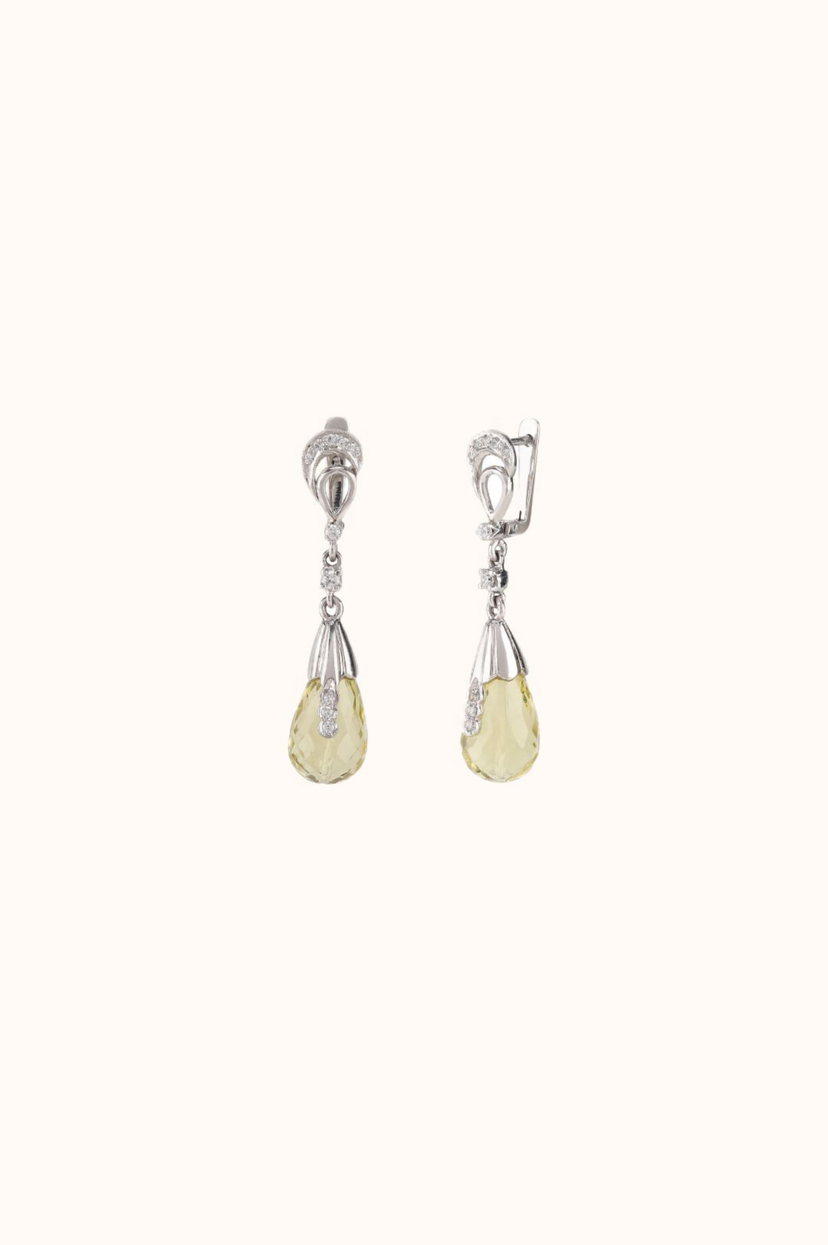 Lemon Quartz Drop Earrings