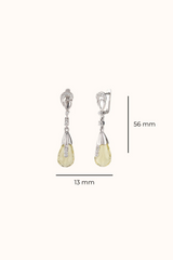 Lemon Quartz Drop Earrings