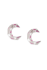 Sculpted Crescent Studs