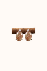 Golden Rutile Shooting Star Earring Studs