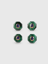 Genesis Malachite Hexagon & Kyanite Oval Ring