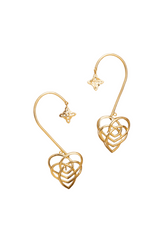 Hexagone Gold Earrings