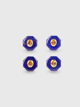 Genesis Lapis Lazuli Hexagon & Citrine Oval Ring