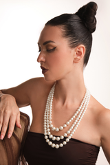 Tripple Layered Pearl Necklace