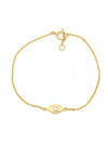 Single Flush Diamond Evil Eye Bracelet