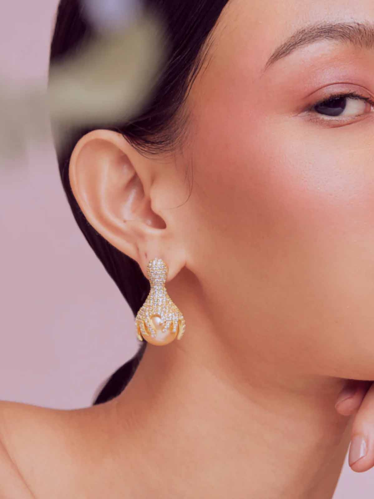 Champagne Crystal Pearl Drops