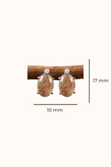 Golden Rutile Shooting Star Earring Studs