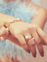 Kangana Ranaut - Twisted Pearl Dot Ring