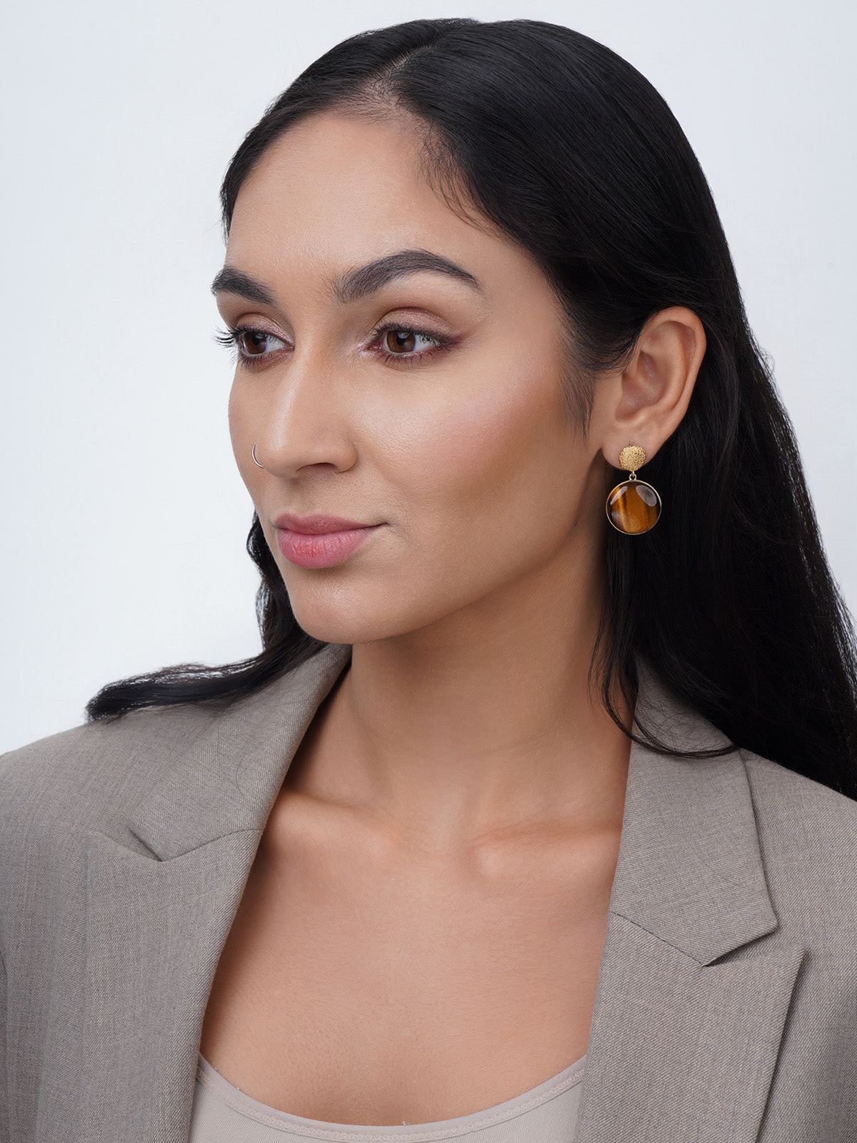 Tigers Eye Drop Studs