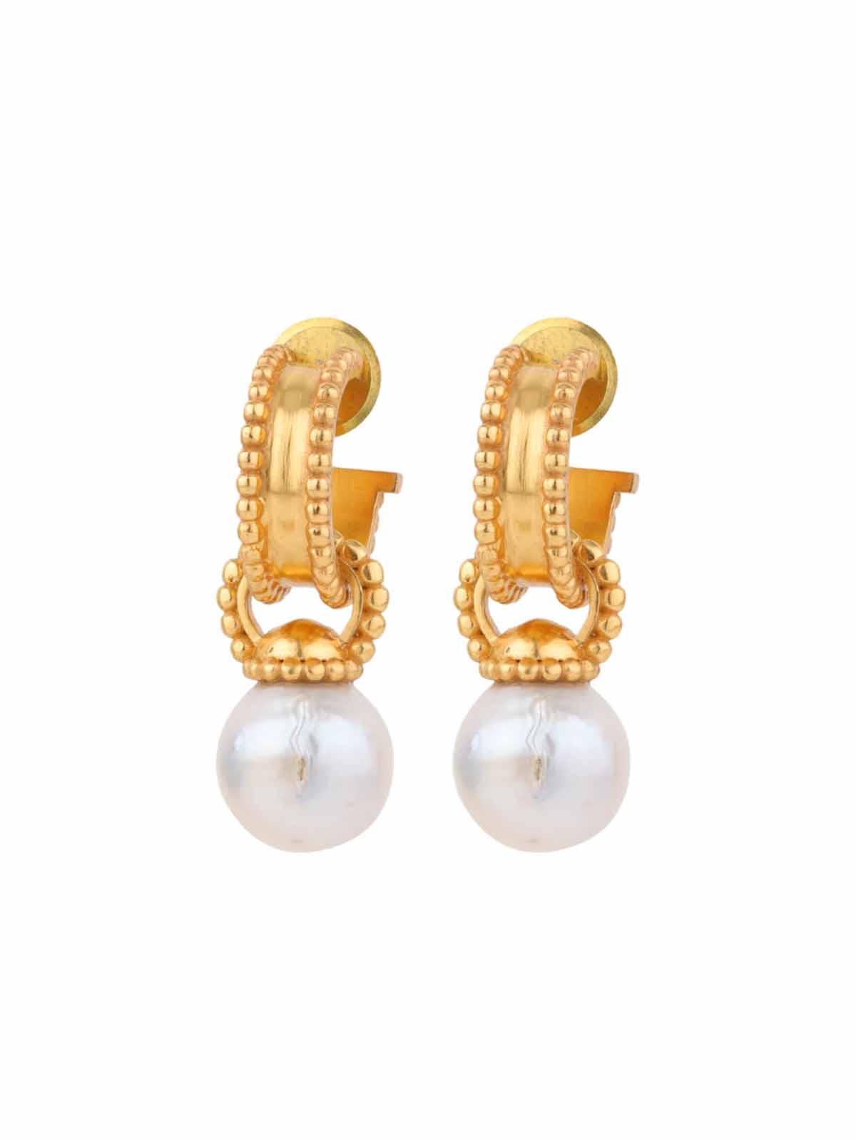 Rakul Preet - Oyster Baroque Mini Hoops