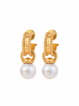 Rakul Preet - Oyster Baroque Mini Hoops