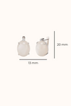 Moon Stone Shooting Star Earring Studs