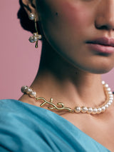 Tapsee Pannu in White Pearl Choker