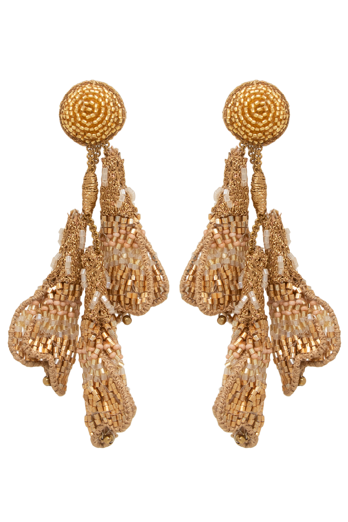 Gold Luxe Floral Sculpt Earrings