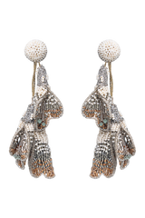Silver Luxe Floral Sculpt Earrings