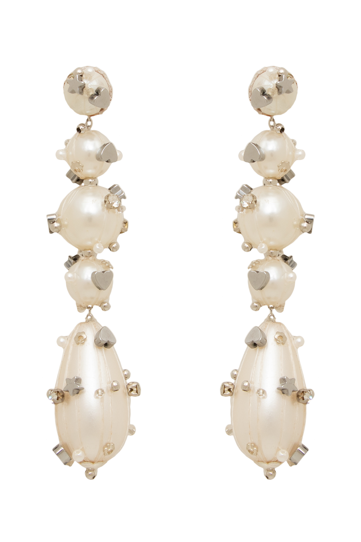 Modern Pearl Embellished Earrings