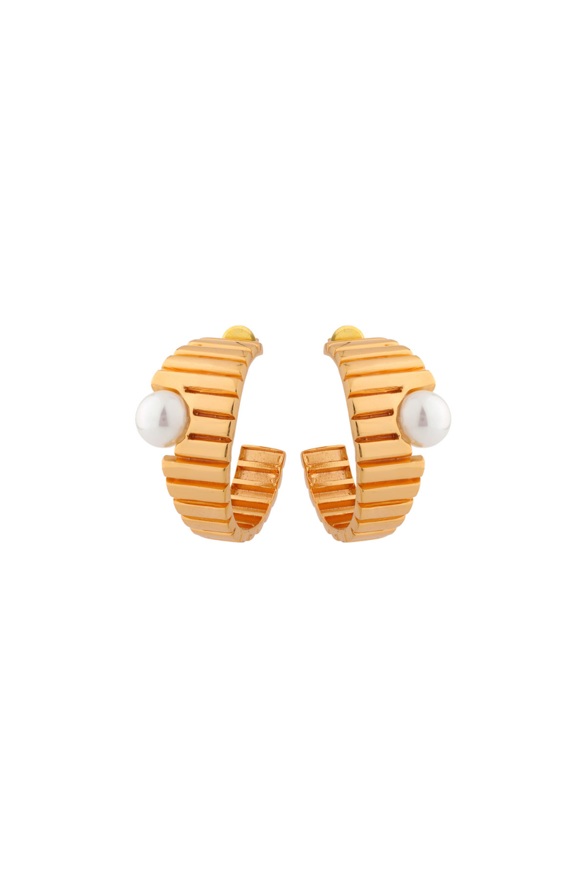 Majestic Pearl Hoop Earrings