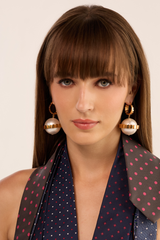 Royal Pearl Hoop Earrings