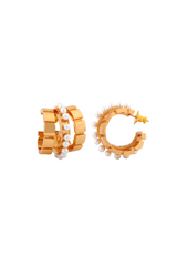 Empire Sculpted Hoops Earrings