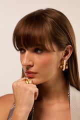 Empire Sculpted Hoops Earrings