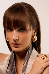 Empire Sculpted Hoops Earrings