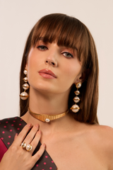 Reign Pearl Drop Statement Earrings