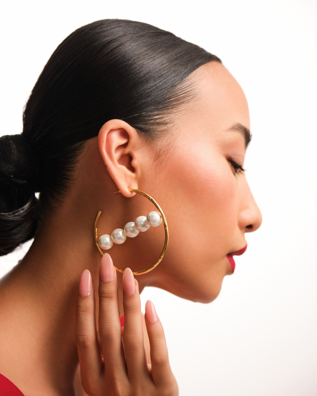 Pearl Orbit Hoops