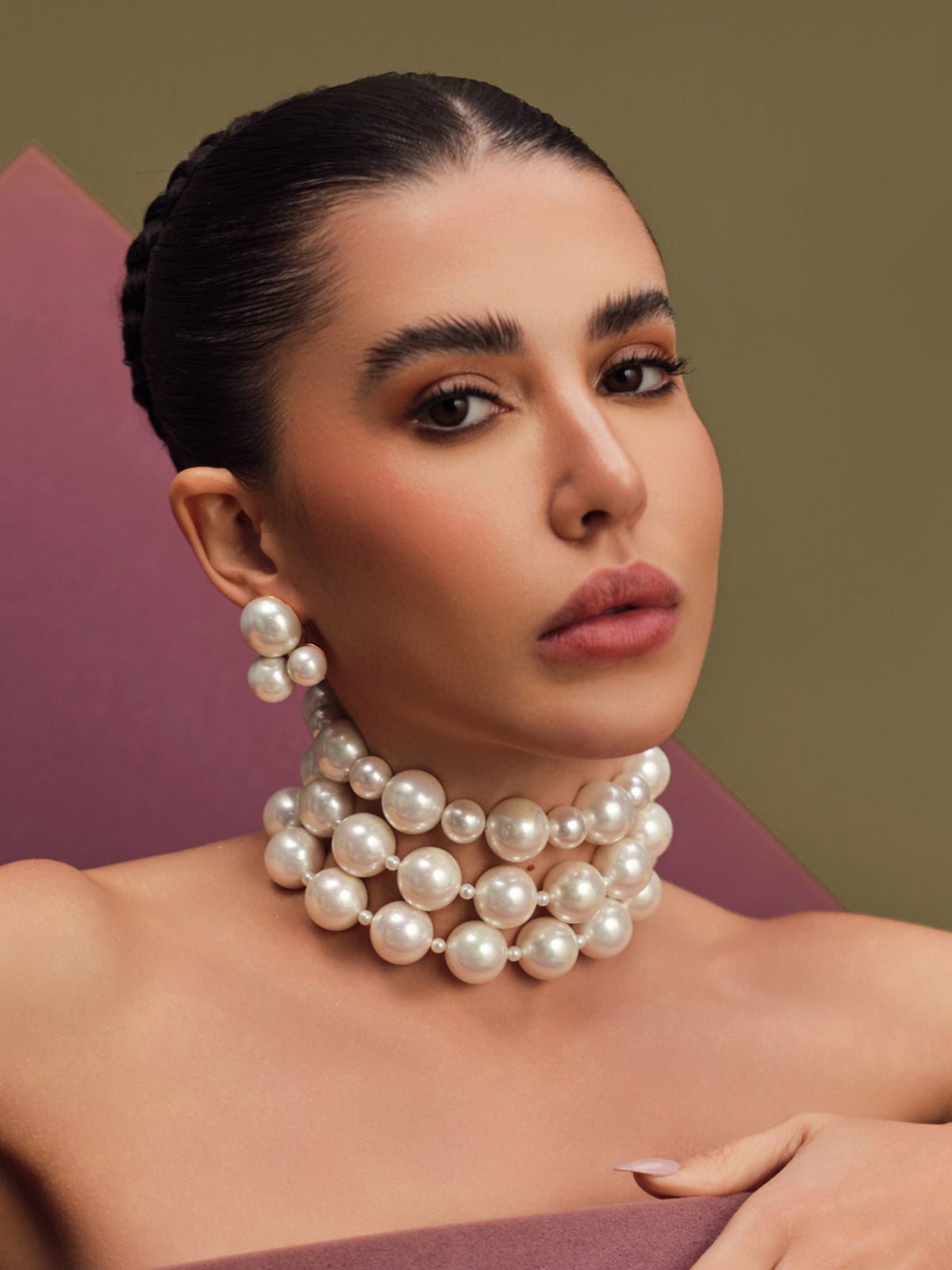 Trio Pearl Studs
