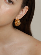 Beaten Gold Earrings