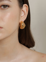 Beaten Gold Earrings