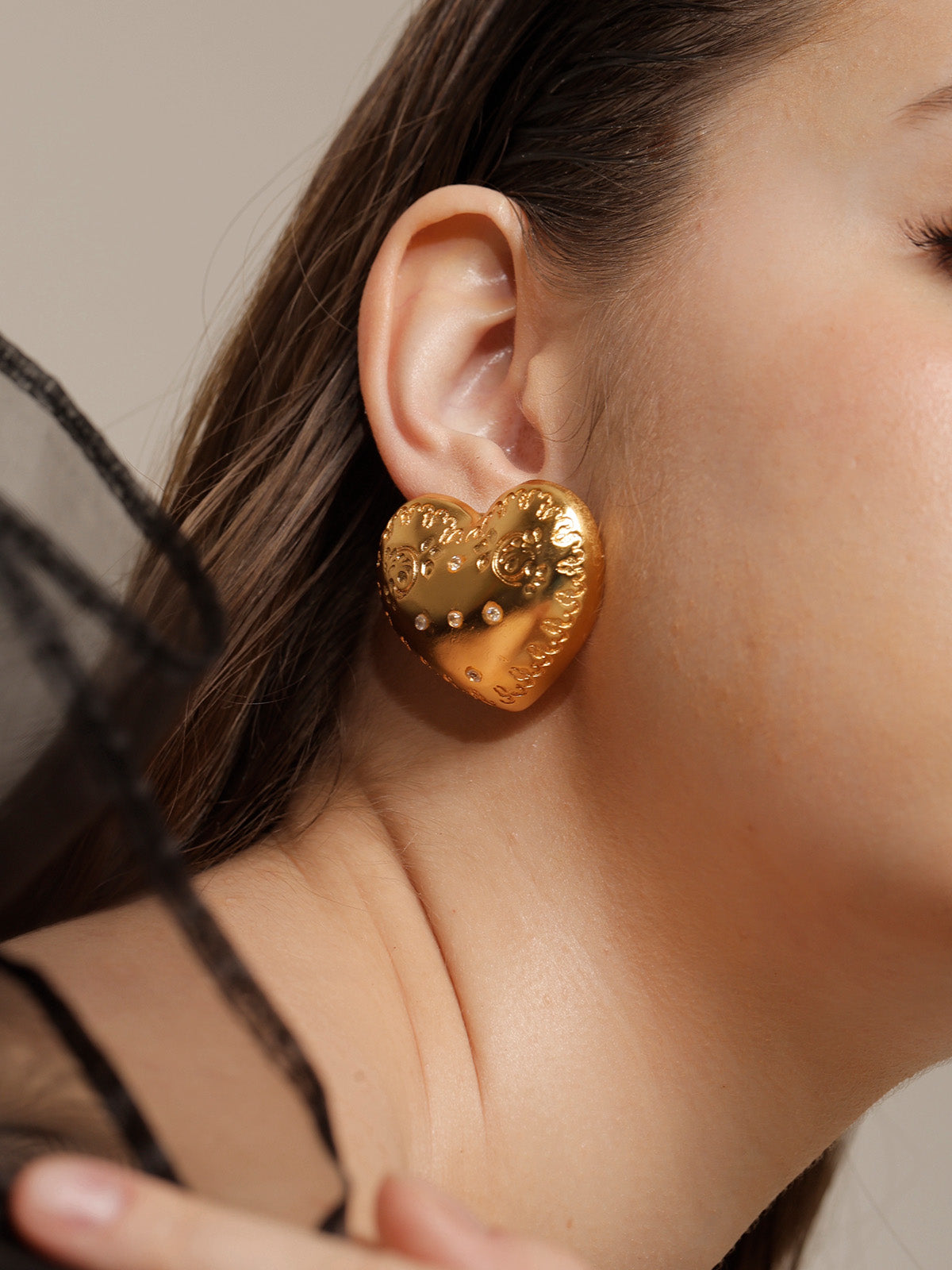 Large Heart Earrings