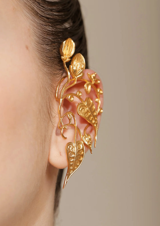 Golden Botanical Earcuffs