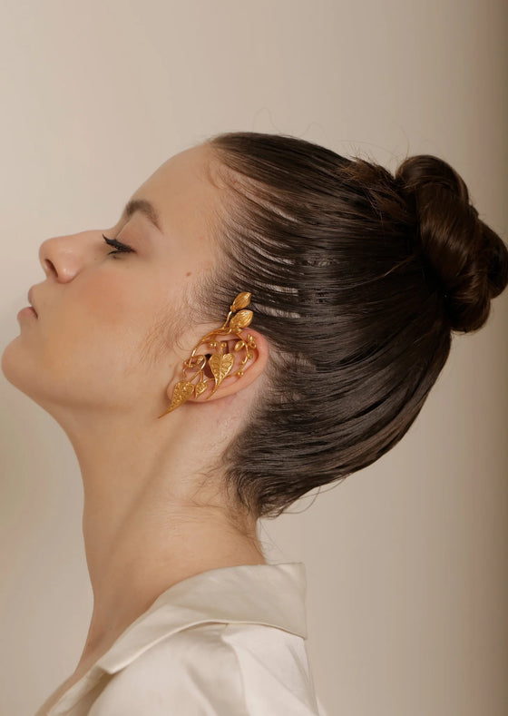 Golden Botanical Earcuffs