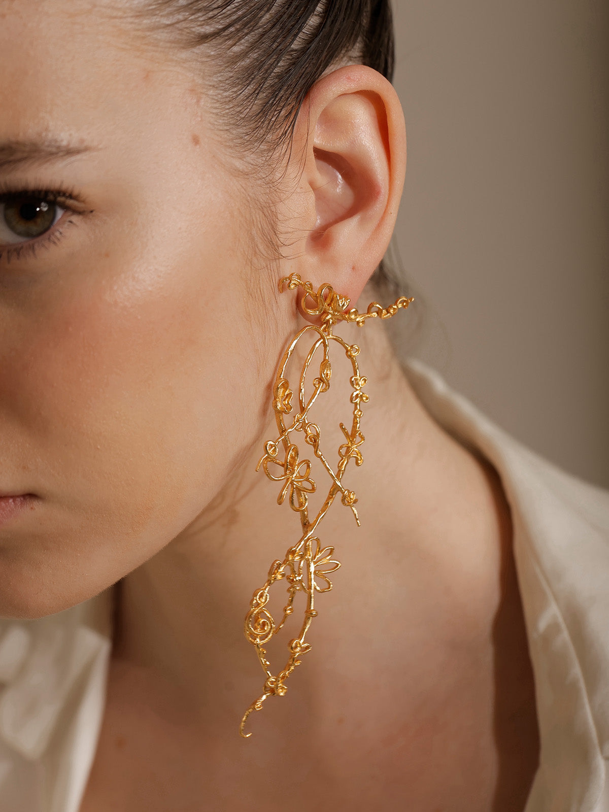 Fern Gold Earrings