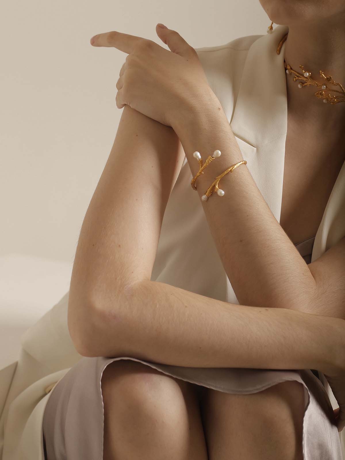 Pearl Twig Bracelet