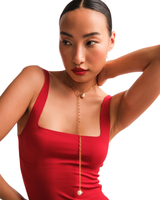 Triple‑Pearl Link Chain Necklace