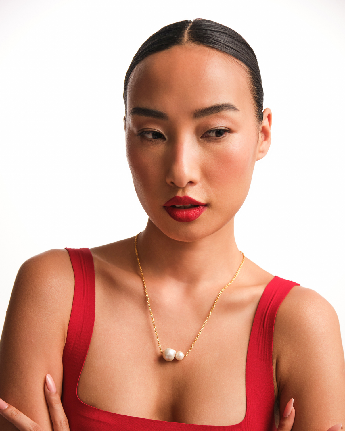 Snowman Style Pearl Necklace