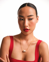 Snowman Style Pearl Necklace